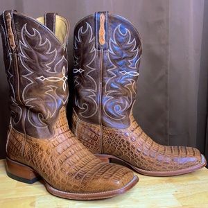 Cody James® Burnished Caiman Exotic Boots (SQUARE TOE) 11D